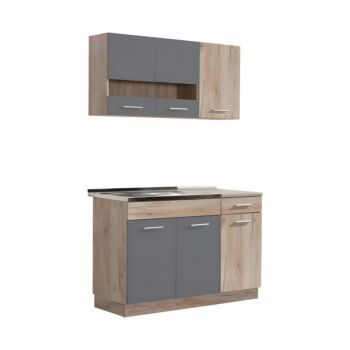 ΚΟΥΖΙΝΑ DALILA 120 GREY OAK / ΓΚΡΙ 120x51,5x206,5εκ 1
