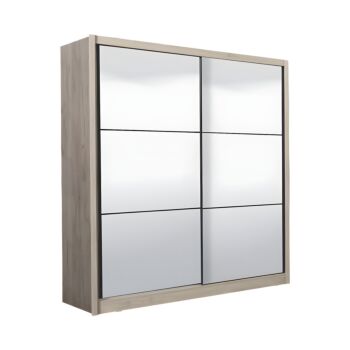 ΝΤΟΥΛΑΠΑ NAVARA ΜΕ ΚΑΘΡΕΦΤΗ 215 2 OG GREY OAK 213x60x215,5εκ 1