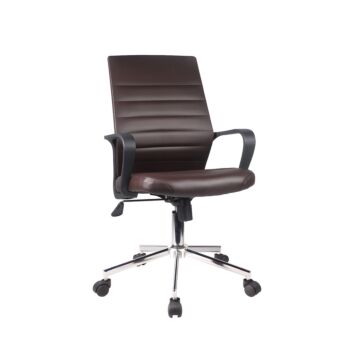 ΚΑΡΕΚΛΑ ΓΡΑΦΕΙΟΥ ΚΑΦΕ ΔΕΡΜΑΤΙΝΗ 5568L 57x60x92.5/100εκ 1