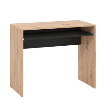 ΓΡΑΦΕΙΟ PARIS ARTISAN OAK-ΜΑΥΡΟ 90x45x74εκ prs 1