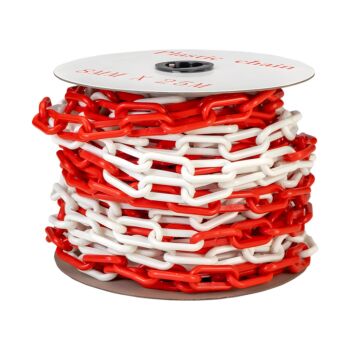 BORMANN Pro BPP2498 Αλυσίδα Σήμανσης Πλαστική Μήκος 25m , Κόκκινη και Λευκή , 8mm 1