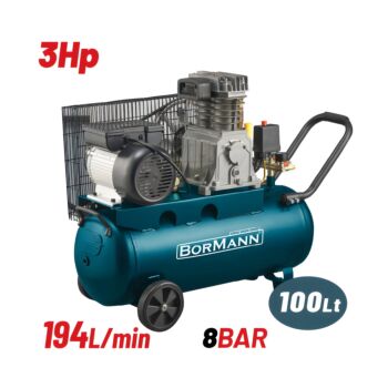 BORMANN BAT5016 Αεροσυμπιεστής Ιμάντα 3Hp,100L,194L/min 1