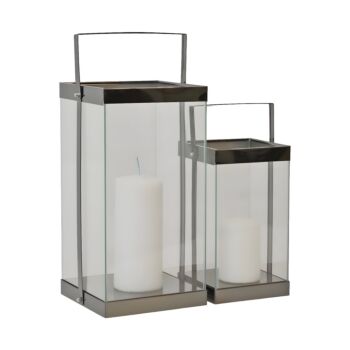 ΦΑΝΑΡΙΑ INOX ΣΕΤ ΤΩΝ 2 ΤΕΜΑΧΙΩΝ ΣΕ ΜΑΥΡΟ ΧΡΩΜΑ ANKOR 1
