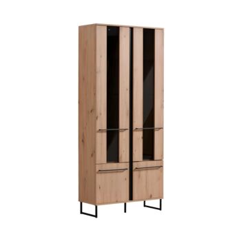 ΒΙΤΡΙΝΑ SARDINIA 2K VS2 ARTISAN OAK / ΜΑΥΡΟ 84.5x35x193.5εκ srd 1