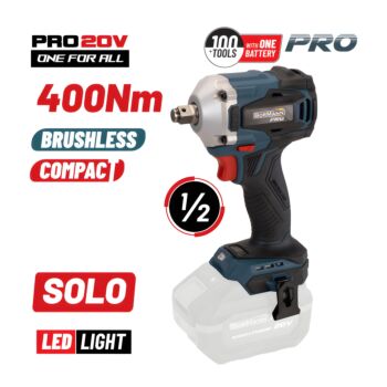 BORMANN Pro BBP5123 Μπουλονόκλειδο Compact, Brushless Μπαταρίας 20V, SOLO 1