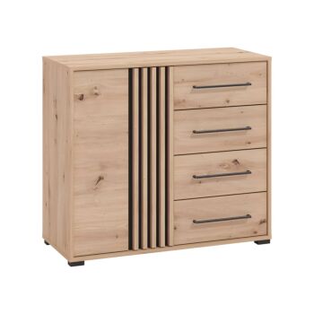 ΚΟΜΟΤΑ ASCALON 90 2K4F ARTISAN OAK-ΜΑΥΡΟ ΧΡΩΜΑ 93x40x82εκ 1