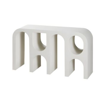 ΚΟΝΣΟΛΑ Concretto ΛΕΥΚΟ ΜΕ ΥΦΗ ΤΣΙΜΕΝΤΟΥ ΧΡΩΜΑ 140x35x80εκ 1