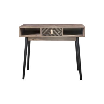 ΚΟΝΣΟΛΑ "Home" ΜΑΥΡΟ ΜΕ GREY OAK 90x35x75εκ 1