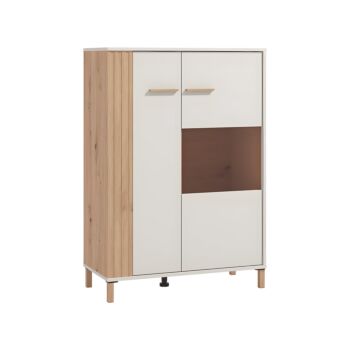 ΒΙΤΡΙΝΑ BELFORT 2K VS1 CASHMERE-ARTISAN OAK 85x40x122εκ o.r.s 1
