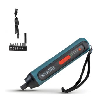 BORMANN BCD1050 Κατσαβίδι Μπαταρίας 3.6V,Li-Ion,4Nm,250rpm,3 Θέσεις Ροπής,Led,Σετ Αξεσουάρ 1