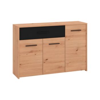 ΚΟΜΟΤΑ VARADERO 3K1F ARTISAN OAK-ΜΑΥΡΟ 119x33x80,5εκ 1
