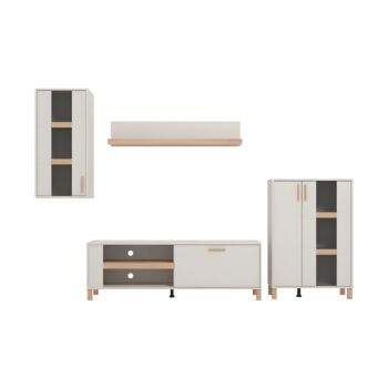 ΚΕΝΤΡΟ ΨΥΧΑΓΩΓΙΑΣ-ΣΥΝΘΕΣΗ SHEFFIELD CASMERE/ARTISAN OAK 289x40x181εκ 1