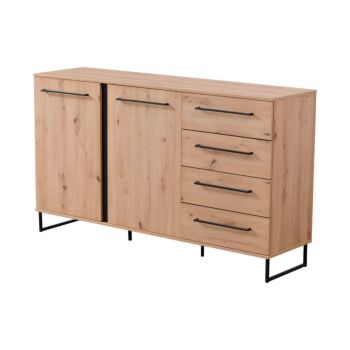 ΚΟΜΟΤΑ-ΜΠΟΥΦΕΣ SARDINIA 3K4F ARTISAN OAK / ΜΑΥΡΟ 159x42x92.5εκ srd 1