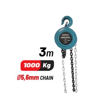 BORMANN BPA9131 Παλάγκο Αλυσίδας 1T, 3M, Διάμετρος Αλυσίδας 5.6mm 1