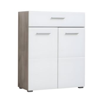 ΚΟΜΟΤΑ-ΜΠΟΥΦΕΣ Beny 2K1F GREY OAK-ΛΕΥΚΗ ΛΑΚΑ 79x35x97,5εκ 1