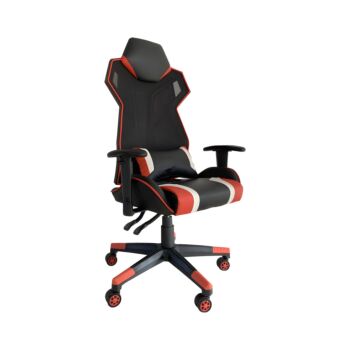 ΚΑΡΕΚΛΑ GAMING D-01 ΤΕΧΝΟΔΕΡΜΑ ΜΑΥΡΗ-ΚΟΚΚΙΝΗ 53x47x127εκ 1