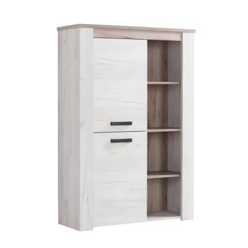 ΒΙΤΡΙΝΑ Kent POP Ν GREY OAK-WHITE OAK 99x36x146εκ knt 1