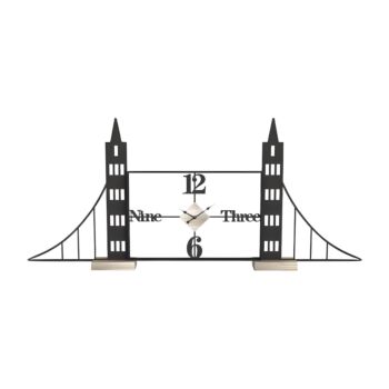 ΕΠΙΤΡΑΠΕΖΙΟ ΡΟΛΟΙ "Bridge" NATURE ΞΥΛΟ-ΜΕΤΑΛΛΟ 50x8x30εκ sls 1
