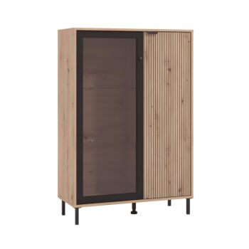 ΒΙΤΡΙΝΑ MAYENNE 2K VS1 ARTISAN OAK-ΜΑΥΡΟ MAT 93x40x137εκ 1