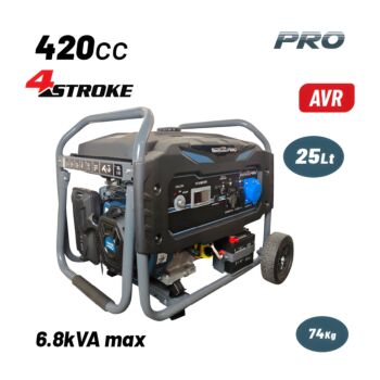 BORMANN Pro BGB6010 Γεννήτρια Βενζίνης Συνεχ. Απόδοση 5000W,420cc,Μίζα & Μπαταρία AVR, Τροχοί 1