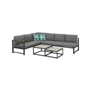ΣΕΤ ΚΗΠΟΥ 4 ΤΕΜΑΧΙΩΝ Minnesota ΓΚΡΙ ΧΡΩΜΑ 190x240x70εκ 1