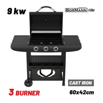 BORMANN Elite BBQ6030 Ψησταριά Υγραερίου FORGE 3 Εστιών με Μαντεμένια Σχάρα 1