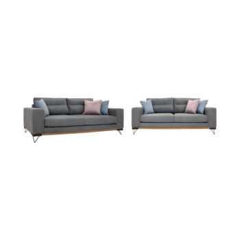 ΣΕΤ ΣΑΛΟΝΙ Monaco 2Θ+3Θ ΓΚΡΙ 180x95x95+230x95x95εκ 1