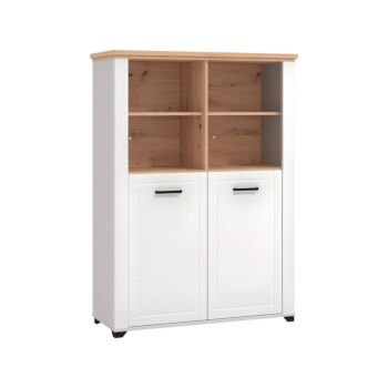 ΒΙΤΡΙΝΑ VALENCIA POP 2K ΛΕΥΚΟ-ARTISAN OAΚ-ΛΕΥΚΟ ΜΑΤ ΧΡΩΜΑ 103.5x41x143εκ 1