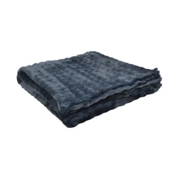 ΚΟΥΒΕΡΤΑ FLEECE ΜΕ ΒΕΛΟΥΔΙΝΗ ΥΦΗ ΣΕ ΓΚΡΙ ΧΡΩΜΑ 200x220εκ. ANKOR 1