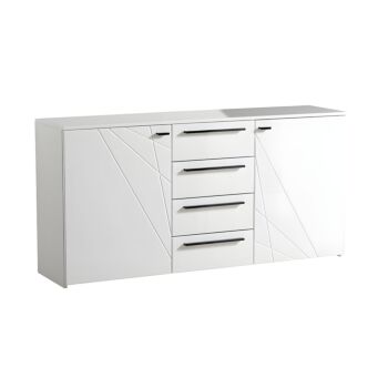 ΚΟΜΟΤΑ-ΜΠΟΥΦΕΣ KSANTI 3K4F ΛΕΥΚΗ-ΛΕΥΚΗ ΛΑΚΑ 163x40x80.5εκ 1