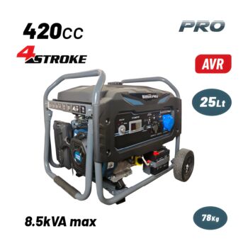 BORMANN Pro BGB8010 Γεννήτρια Βενζίνης Συνεχ. Απόδοση 6000W,420cc,Mίζα και Μπαταρία AVR,Τροχοί 1