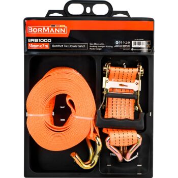 BORMANN Pro BRB1000 Ιμάντες Πρόσδεσης Καστάνιας 50mm x 7m,Αντοχή 3Ton 1