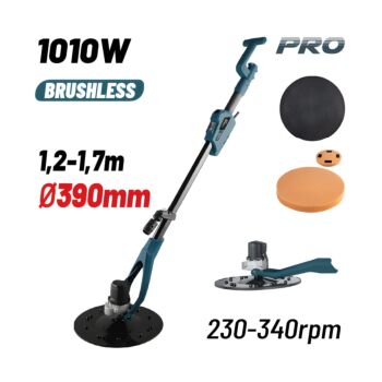 BORMANN Pro BCG1490 Λειαντήρας Σοβά με Προέκταση (Τηλεσκοπικός),1010W,Φ390mm,Ρυθμιζόμενος 230-340rpm 1
