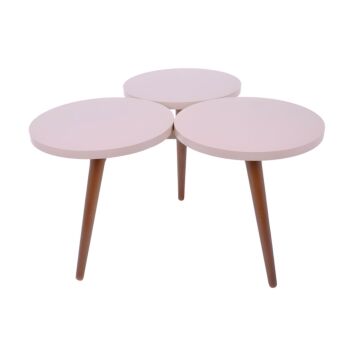 Τραπεζάκι σαλονιού ATRIA 3/1 MACCHIATO με walnut πόδια 1