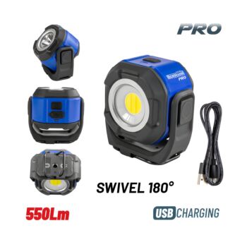 BORMANN Pro BPR6016 Προβολέας Εργασίας LED Επαναφορτιζόμενος, 550Lm, Διπλής Όψης, Αδιάβροχος 1