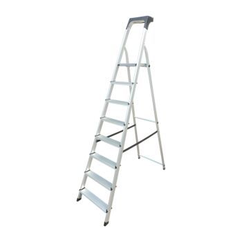 BORMANN Pro BHL9020 Σκάλα Αλουμινίου 7+1 Σκαλιά, Με Θήκη Εργαλείων 1