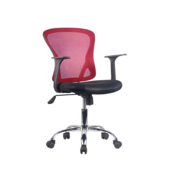 ΚΑΡΕΚΛΑ ΓΡΑΦΕΙΟΥ 5618 ΜΑΥΡΗ/ΚΟΚΚΙΝΟ 58x59x89/99εκ 1