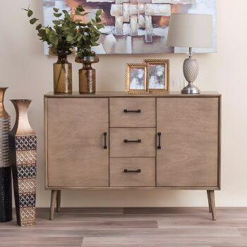 ΜΠΟΥΦΕΣ 2 ΠΟΡΤΑΚΙΑ+3 ΣΥΡΤΑΡΙΑ Retro ΓΚΡΙ SAHARA 113*30*82 JOF 1