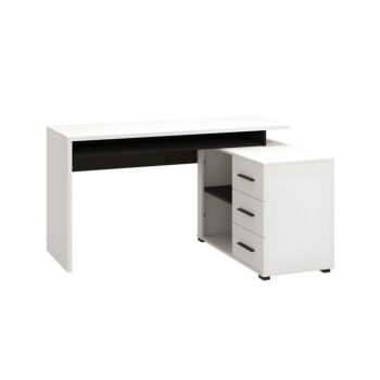 ΓΡΑΦΕΙΟ ARHIMED ΛΕΥΚΟ-ΜΑΥΡΟ 138x102x75εκ 1