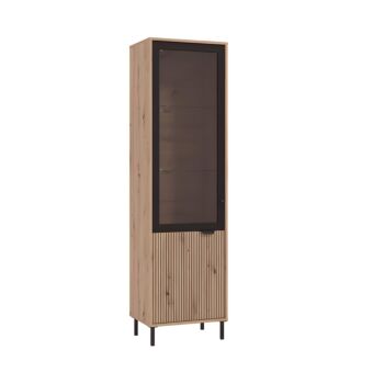 ΒΙΤΡΙΝΑ MAYENNE 1K VS1 ARTISAN OAK-ΜΑΥΡΟ MAT 55x40x195εκ 1