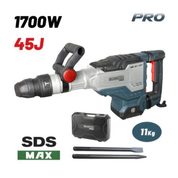 BORMANN Pro BDH3250 Κατεδαφιστικό Πιστολέτο SDS-MAX,1700W,45J,200-2100bpm & Βαλίτσα με Καλέμι-Βελόνι 1