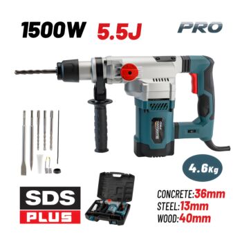 BORMANN Pro BPH4400 Σκαπτικό Περιστροφικό Πιστολέτο SDS-PLUS 1500W,5.5J 1