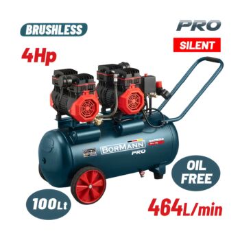 BORMANN BAT5017 Αεροσυμπιεστής Μονομπλόκ, Oil free, Silent,Brushless,4Hp,100L,464L/min 1