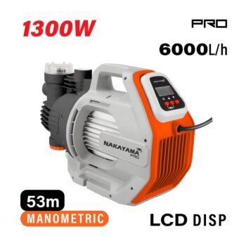NAKAYAMA Pro NP2150 Πιεστικό Συγκρότημα με Ενσωματωμένο Ψηφιακό Ελεγκτή 1300W,6000L/h,LCD Οθόνη 1