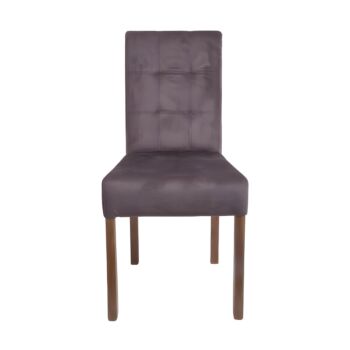 ΚΑΡΕΚΛΑ ΤΡΑΠΕΖΑΡΙΑΣ Τ-12 Domenic ΚΑΦΕ ΥΦΑΣΜΑ GREY OAK ΠΟΔΙΑ 45x45x90εκ 1