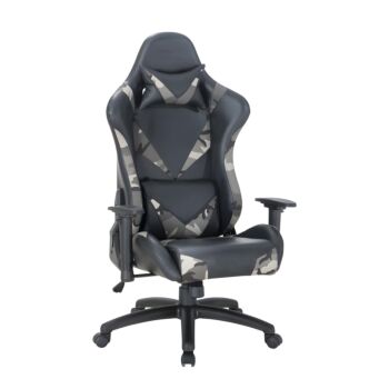 ΚΑΡΕΚΛΑ ΓΡΑΦΕΙΟΥ-GAMING 9810 ΓΚΡΙ ΜΕ ΓΚΡΙ 68.5x69.5x128.5εκ 1