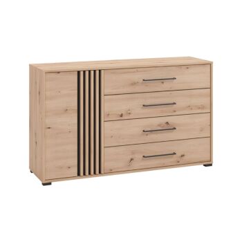 ΚΟΜΟΤΑ ASCALON 135 2K4F ARTISAN OAK-ΜΑΥΡΟ ΧΡΩΜΑ 138x40x82εκ 1