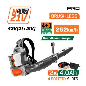 NAKAYAMA Pro EC1723X44 Φυσητήρας Πλάτης Βrushless Μπαταρίας 42V,Li-Ion,2x4.0Ah,252km/h 1