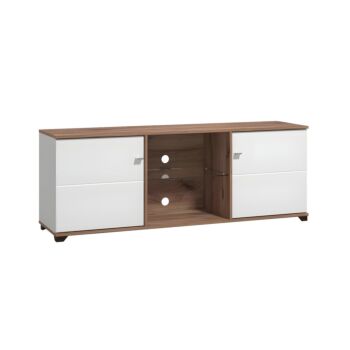 ΕΠΙΠΛΟ TV BURGUNDY 160 3K2V ΛΕΥΚΟ-FLAGSTAFF OAK-ΛΕΥΚΟ HIGH GLOSS FOIL 157x40x51εκ s.p.k 1