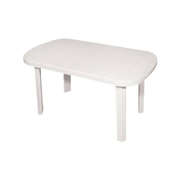 ΤΡΑΠΕΖΙ ΕΞΟΧΗΣ ΟΒΑΛ VENEZIA ΛΕΥΚΟ 140x85x70εκ 1